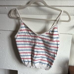 Striped White Tank Top